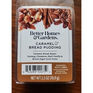 Better Homes and Gardens Scented Fragrance Wax Cubes Caramel & Bread Pudding New